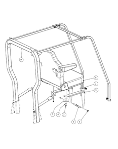 Part Location Diagram of 01009432 Cub Cadet ROPS Assembly